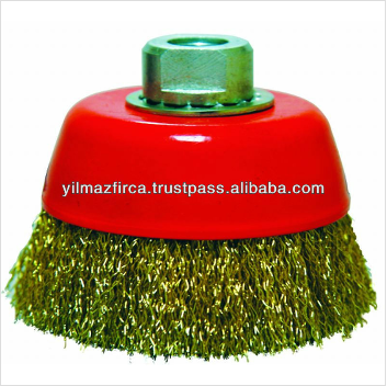 Wire Brush Crimped Cup Brass Wire