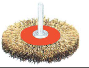 wheel wire brush with shank