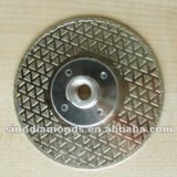 5" Electroplated diamond cutting saw blade with flange