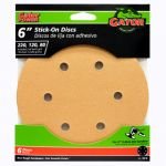 SANDING DISC 6" STICK-ON ASSORTED GRITS 6PK