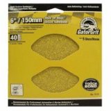 6” STICK-ON GOLD STEARATE ALUMINUM OXIDE SANDING DISC 40 GRIT 6PK