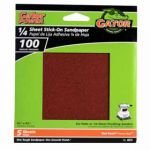 GATOR POWER 1/4 SHEET STICK-ON SANDPAPER 100 GRIT 5PK