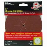 SANDING DISCS 5" BOLT-ON 60 GRIT 5PK