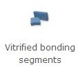 Vitrified bonding segments