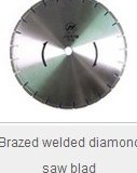 Brazed welded diamond saw blade