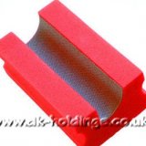 DEMI BULLNOSE SHAPED RED HAND PAD