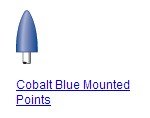 Cobalt Blue Mounted Points