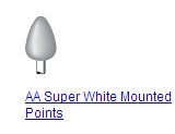 AA Super White Mounted Points