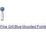 Fine Grit Blue Mounted Points