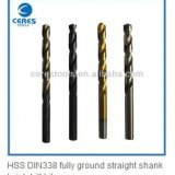 HSS DIN338 fully ground straight shank twist drill bits