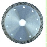 Hot-pressed narrow turbo saw blade