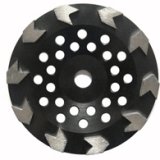 Silver brazed arrow shape cup wheel