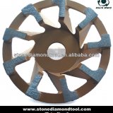 Concrete and terrazzo grinding cup wheel with 9 segments 054
