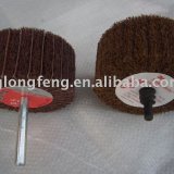 Non-woven   mounted flap wheel plastic core with Shaft