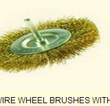 CRIMPED WIRE WHEEL BRUSHES WITH SHAFT