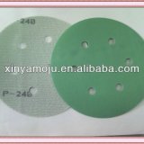 green velcro abrasive disc with hole