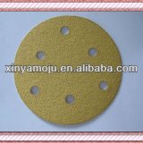 aluminium oxede abrasive velcro disc with 5holes