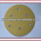 aluminium oxede abrasive velcro disc with 5holes