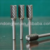 Cylinder shape with end cut tungsten carbide burrs made by CNC machine