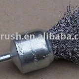 End brushes-crimped wire with shank
