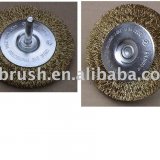 Circular wire brush-crimped wire with shank