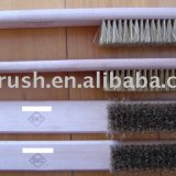 Pure brass wire brush with wooden handle