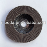 Calcined aluminum oxide flap disc for steel