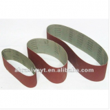 Coated glass sanding belts