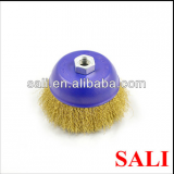 5" 490g Brass Coated Carbon Steel Wire Brush
