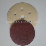 High Quality 7 holes Round Velcro Backed Brown Sanding Disc