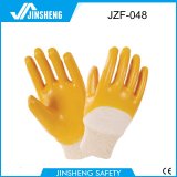 Yellow Heavy Double Palm Cotton Safety Gloves