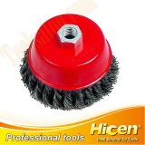 Twisted Steel Wire Cup Brush With Nut