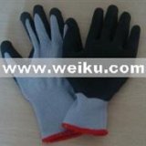 Grey Cotton/polyester String Knitted Seamless Glove
