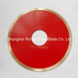 Continuous rim saw blade for ceramics