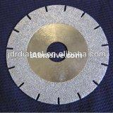 Electroplated diamond blades with diamond coated side