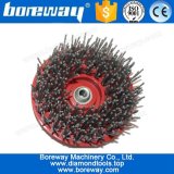 4"100mm SIC Abrasive Circular Ageing Brush with Screw Adapter