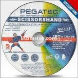 PEGATEC-SCISSORSHAND 9" Multi-purpose cuttingwheels1.0/1.6mm