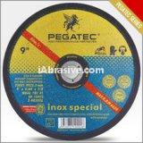 PEGATEC 6"/7"/9" inox special cutting disc with 1.6/1.9mm thickness