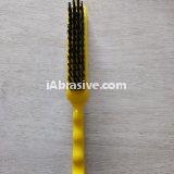 Wire brush with plastic handle