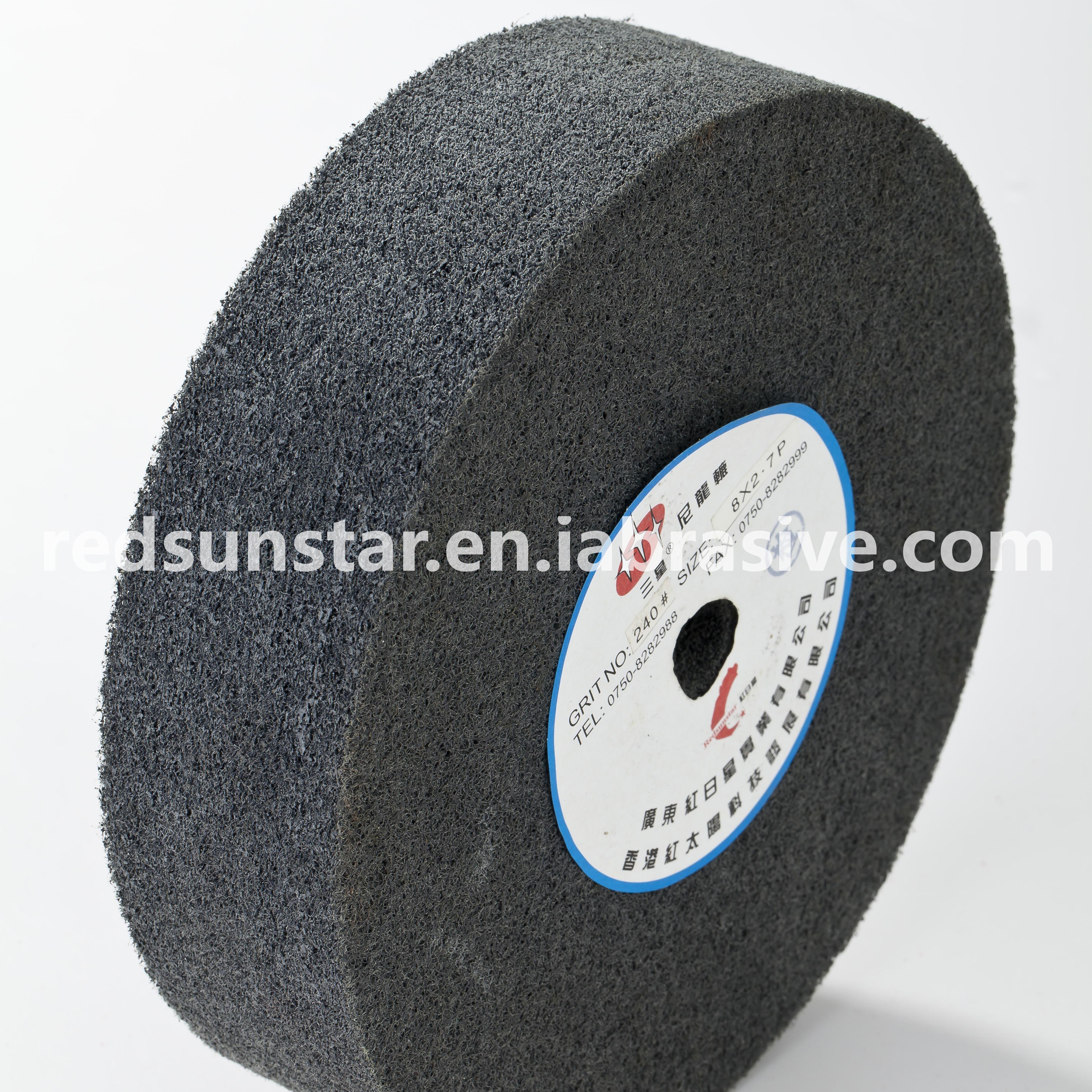 Metal polishing wheel 6 x 1 7p Non woven abrasive wheel Nylon Fiber polishing wheel Abrasive disc