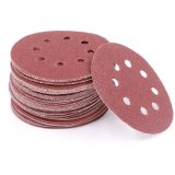 8holes Red sandpaper with hook and loop