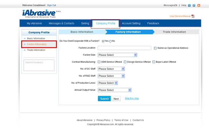 Factory Information - Company Profile