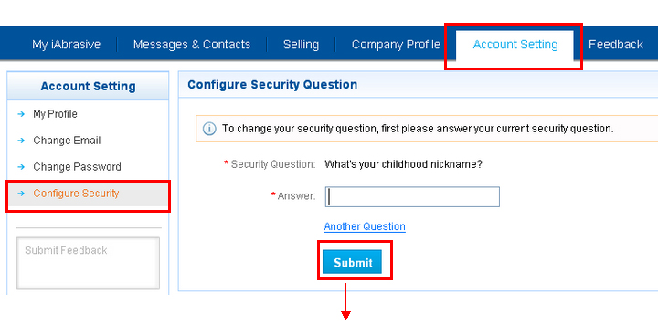 Answer current security question
