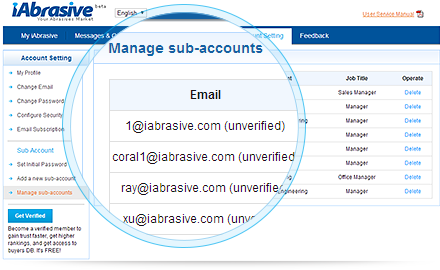 Manage Sub-account